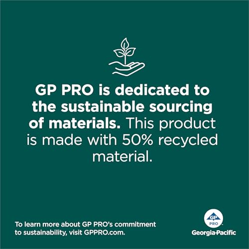 Georgia-Pacific Pacific Blue Basic Recycled Paper Towel Roll (Previously Branded Envision) by GP PRO (Georgia-Pacific), Brown, 26401, 350 Feet Per Roll, 12 Rolls Per Case