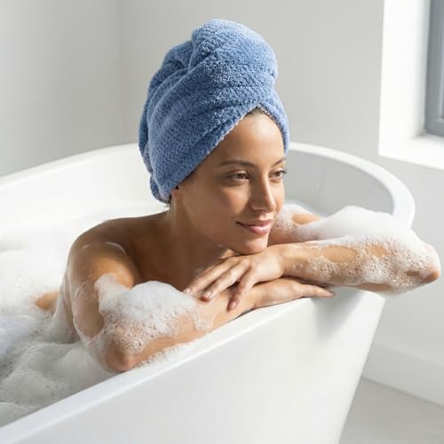 REDKISS Extra Large Microfiber Hair Towel Wrap for Women - Quick Dry & Anti-Frizz Turban