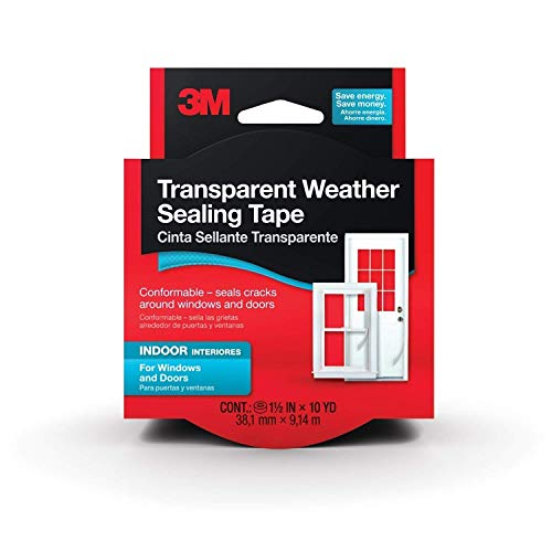 3M Transparent Weather Sealing Tape - Energy Saving, 4 Rolls