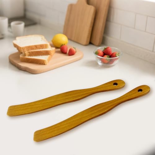 11-Inch Wooden Spatula for Cooking - Ergonomic Sourdough Tool