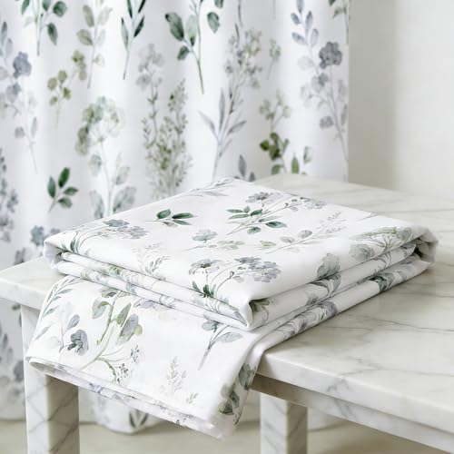Watercolor Forest Shower Curtain - 72x72 Inches Botanical Design