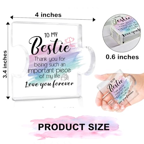 Acrylic Puzzle Friendship Gift for Women Bestie Birthday Keepsake