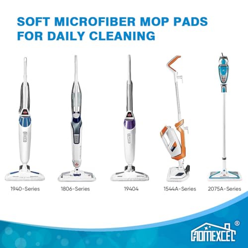 HOMEXCEL Steam Mop Replacement Pads 4 Pack for Bissell PowerFresh