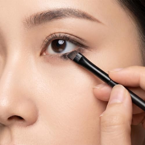 Aphumedc 12-Piece Eyeliner and Brow Brush Set - Angled Brushes