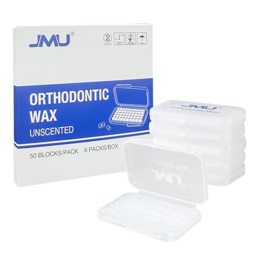 JMU Orthodontic Braces Wax 6 Pack - Unscented Moldable Dental Wax