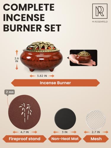 Ceramic Incense Burner with Lid for Frankincense & Bakhoor
