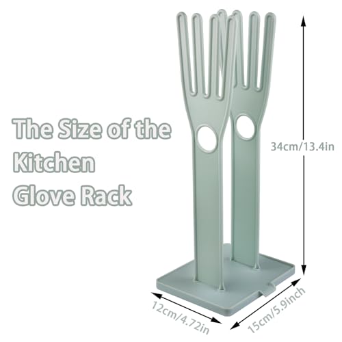Kitchen Glove Holder Rack - Reusable Plastic Mitt Organizer for Sink Side Drying