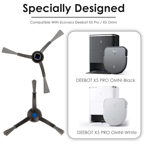 10-Pack Replacement Side Brushes for ECOVACS DEEBOT X5 Omni & Pro