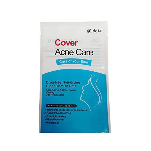 AGRCARE Hydrocolloid Acne Pimple Patch - 40 Dots Zit Stickers for Face
