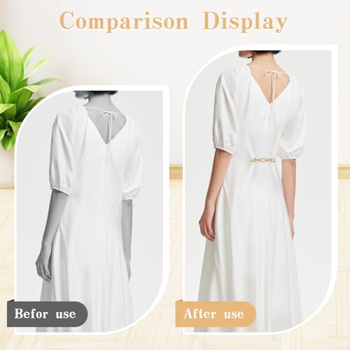 Frutain 6-Piece Vintage Dress and Cardigan Clips - Waist Cincher Set