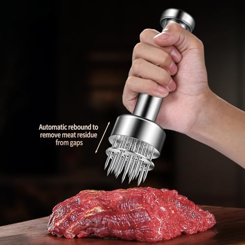 BOMANSI Stainless Steel Meat Tenderizer Tool with 21 Needles