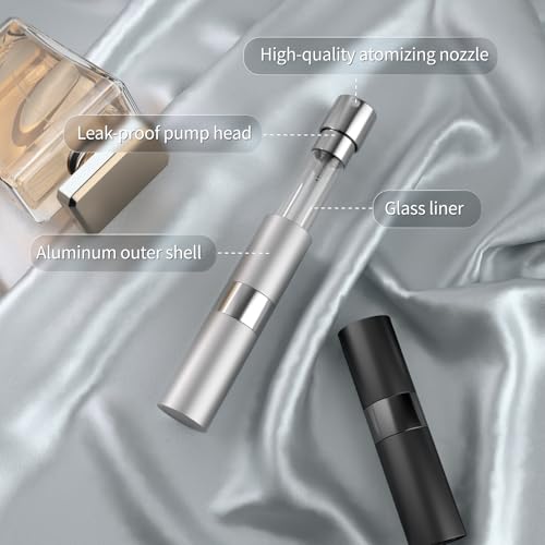YIKIBOX 8ml Refillable Travel Perfume Atomizer - Leak-Proof Mini Spray Bottle
