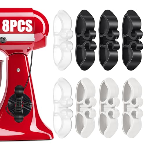 8-Pack Appliance Cord Organizer - Adhesive Cord Wrap for Kitchen Appliances