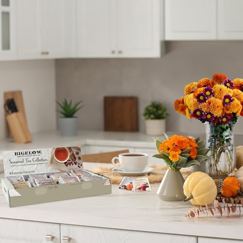 Bigelow Seasonal Tea Collection Gift Set, 64 Tea Bags - Includes Pumpkin Spice, Peppermint & More