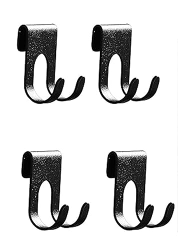 No Drill Shower Caddy Hook - 4pcs Black Razor & Towel Holder