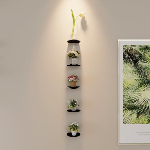 Aluminum Alloy Floating Shelf - 4.7 Inch Black Wall Shelf