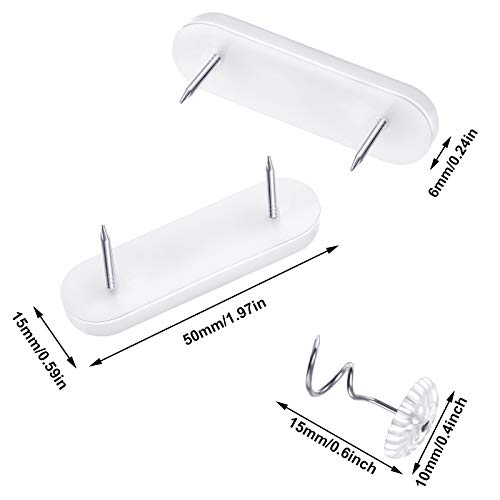 Jetec 40 Pack Bed Skirt Pins and Chair Leg Glide Nails