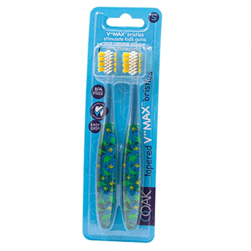 Ooak Kids Manual Toothbrush Soft Bristles 2 Pack Dinosaur