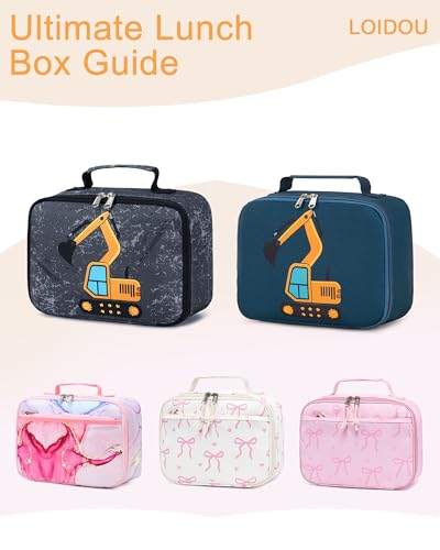 LOIDOU Insulated Lunch Box for Kids - Reusable Thermal Tote Bag