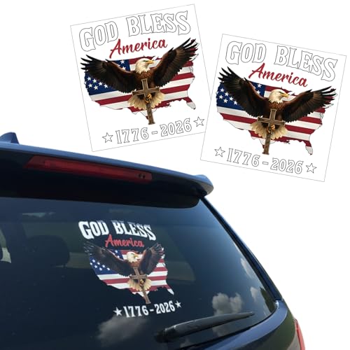 250 USA Anniversary Stickers - Patriotic Car Window Decals