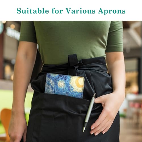 FINTIE Server Book Organizer with Zipper Pocket - Vegan Leather Check Presenter for Waitstaff
