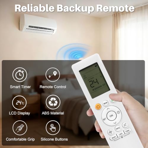 Replacement Remote Control for Midea Air Conditioner RG10A(B2S)/BGEF