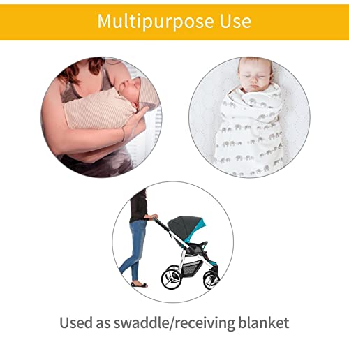 Fishing Swaddle Blanket and Beanie Hat Set for Newborns