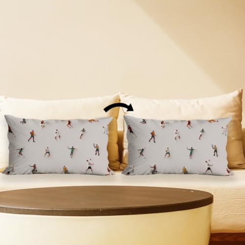 huester Tiny Male Sports Players Pillow Cover 12x20 Exercise03