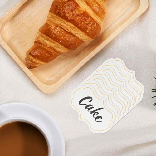 Funactu White Cheese Markers - 24 Food Labels for Charcuterie Boards & Party Decor