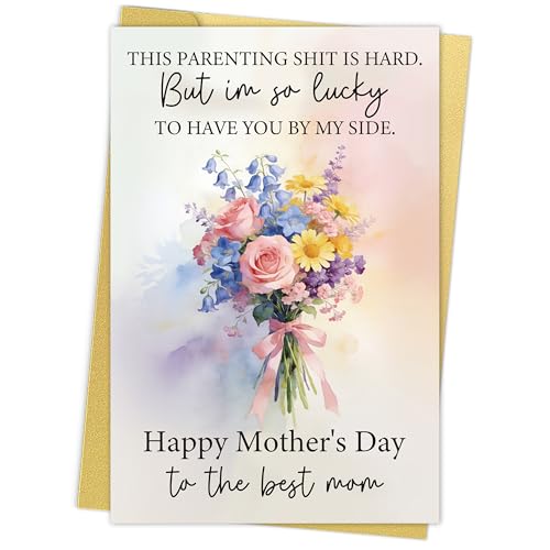 Floral Mother's Day Card for Wife - I'm So Lucky to Have You