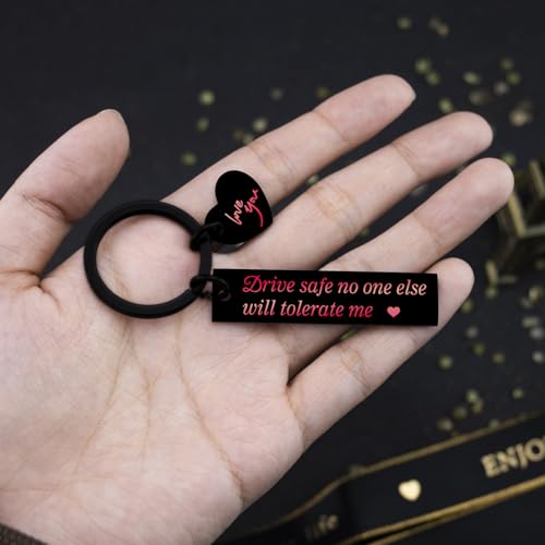 Drive Safe Keychain for Him | Unique Gift for Husband & Boyfriend