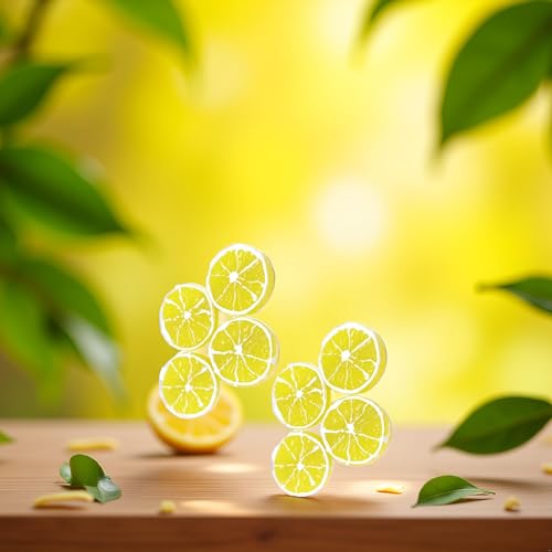 BWESOO 4Pcs Double Lemon Slice Hair Clips Duckbill Fruit Barrettes
