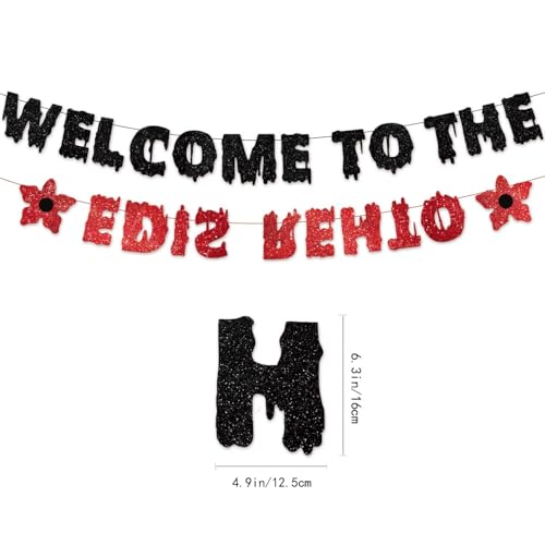 Stranger Birthday Party Decorations - Welcome to The Other Side Banner & Hanging Swirls Set