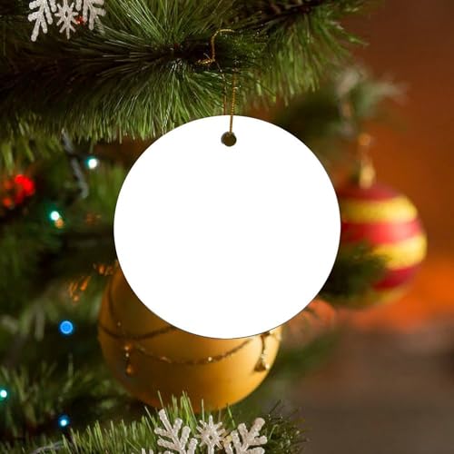 Personalized Ceramic Christmas Ornament Custom Photo & Text Xmas Decor