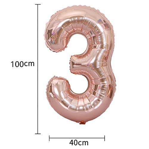Rose Gold 30th Birthday Decoration Kit with Balloons & Banner