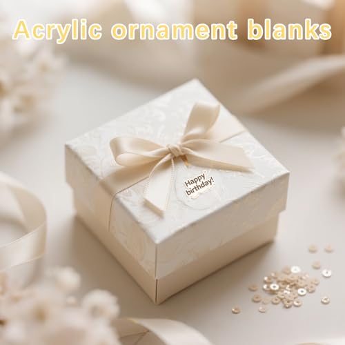 3 Inch Acrylic Ornament Blanks - 50 Pcs Clear Keychain Discs