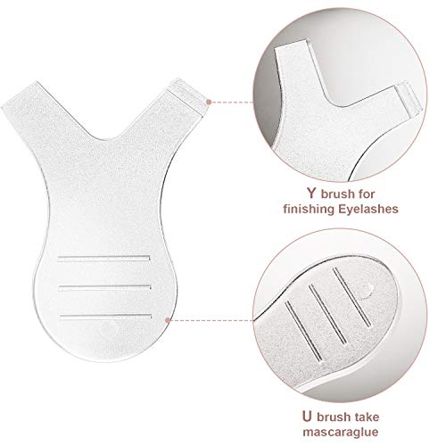 Leinuosen 20 Pack Y Shape Eyelash Brush Silicone Lash Lift Tools