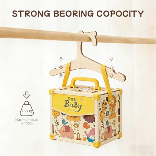 TAHULIK 15-Piece Wooden Baby Hangers - Smooth Non-Slip Nursery Clothes Hangers