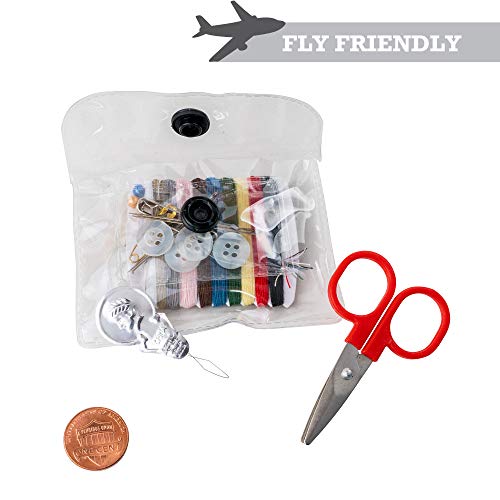 SINGER 00267 Portable Sewing Kit in Reusable Clear Pouch