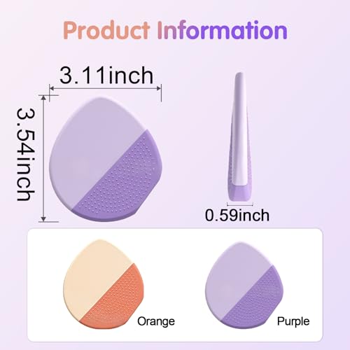 SIHIMESOLFVE Silicone Foundation Brush - Flat Head Makeup Tool in Purple
