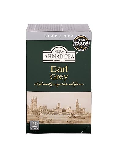 Ahmad Tea Earl Grey Tea, 20 Count - Aromatic Black Tea Blend