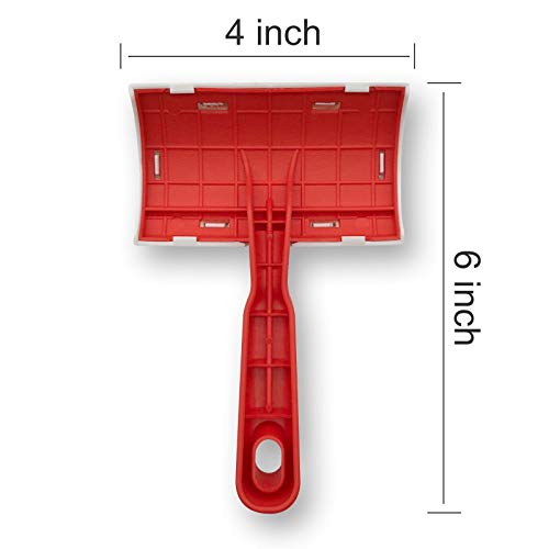 JUSPRO Sheepskin Rug Brush - Professional Slicker Brush for Fur, Medium Red