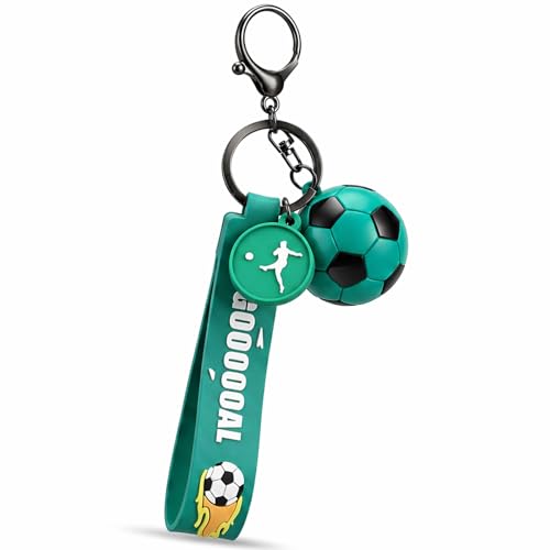 Football Keychain - Inspirational Silicone Sports Pendant for Fans