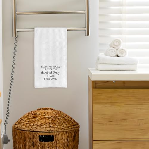 Funny Decorative Kitchen Towels - 16" x 24" Waffle Weave