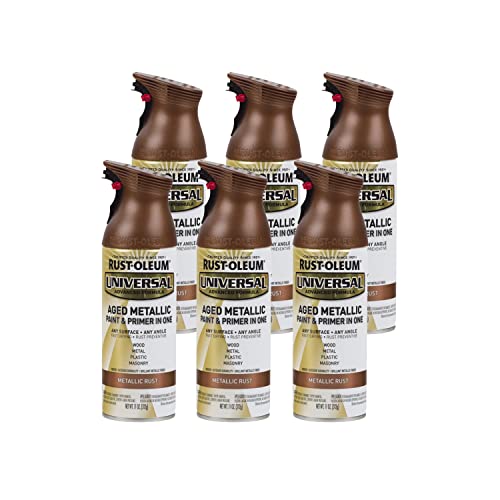 Rust-Oleum Universal All Surface Aged Metallic Rust Spray Paint - 6 Pack, 11oz
