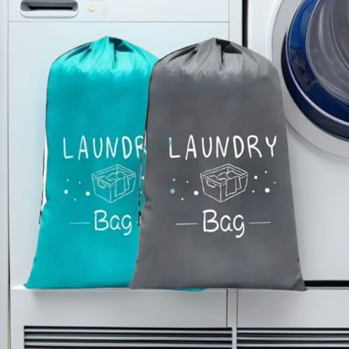 2 Pack XL Travel Laundry Bag, Dirty Clothes Organizer with