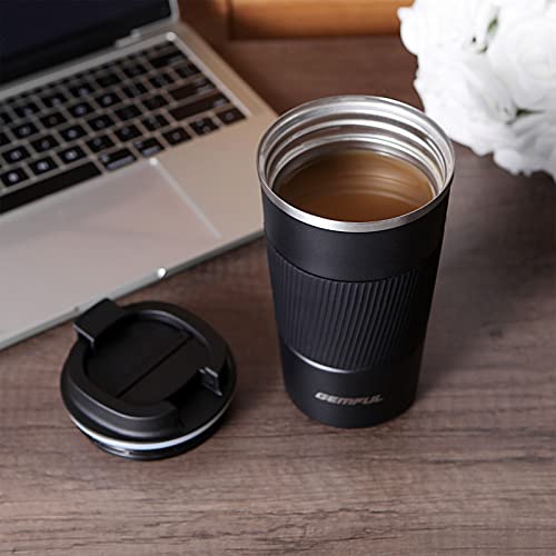 GEMFUL 17oz Insulated Stainless Steel Travel Coffee Mug - Blue