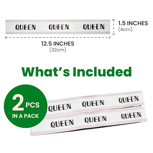 ECOHomes Queen Bed Sheet Organizer Label Bands 2-Pack Cream – Linen Storage & Divider Straps