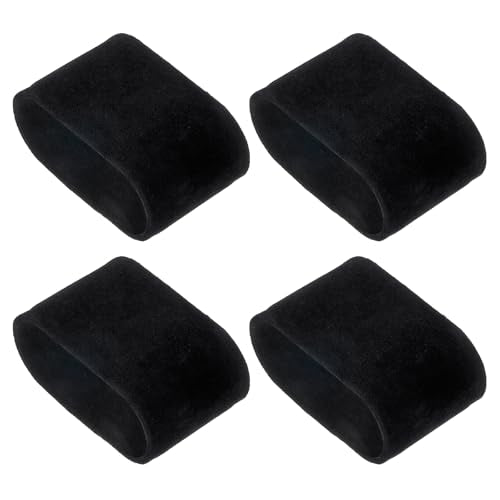 uxcell 4Pcs Black Watch Display Pillow Set, 2.8" Flannelette Cushion for Jewelry