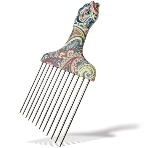 Zoolinn Stainless Steel Hair Pick Comb for Afro and Curly Hair
